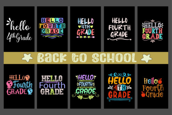 Back to School 4th Grade T-Shirt Bundle