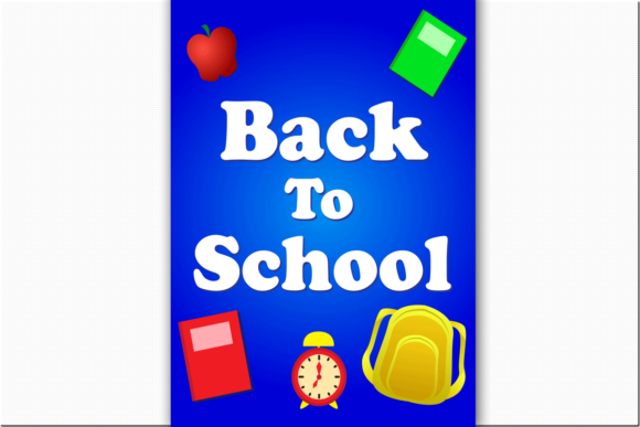 Back to School Poster Blue Color Design Guide