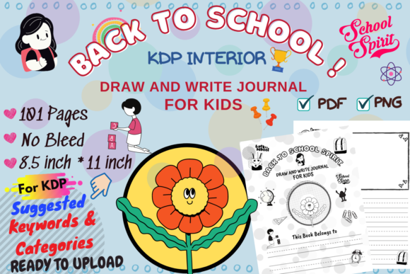 Back to School Story Journal for K-2 KID: A Practical Tool for Early Writing and Drawing