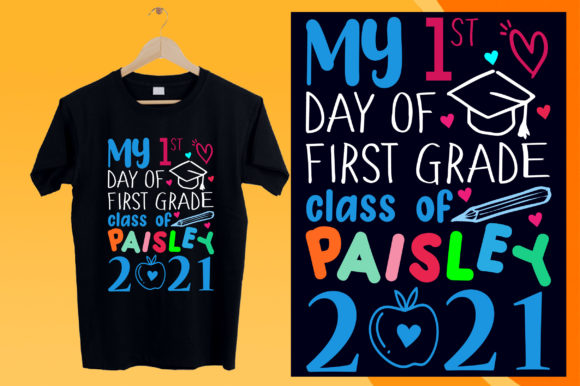 Back to School T Shirt Design SVG for First Grade & Beyond