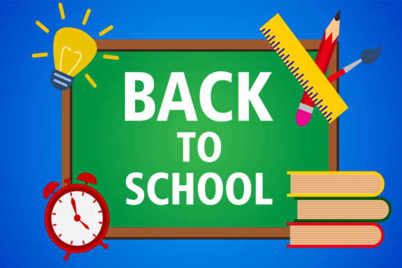 Blue Back to School Vector Assets