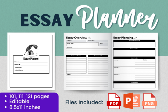 Essay Planner Back to School KDP