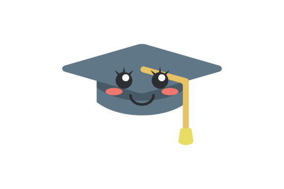 Hat Graduate Back to School Kawaii Vector Graphics for Real Design Projects