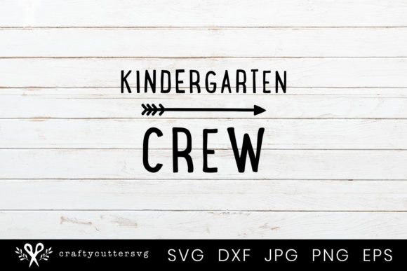 Kindergarten Crew Arrow Clipart for Back to School