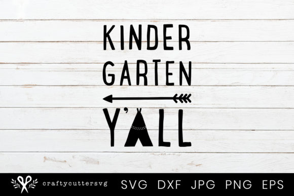 Kindergarten Y'all Tipi Clipart: Your Back to School Shirt Solution
