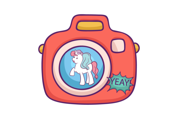 Unicorn Back to School Stickers Camera: A Versatile Design for Custom Projects